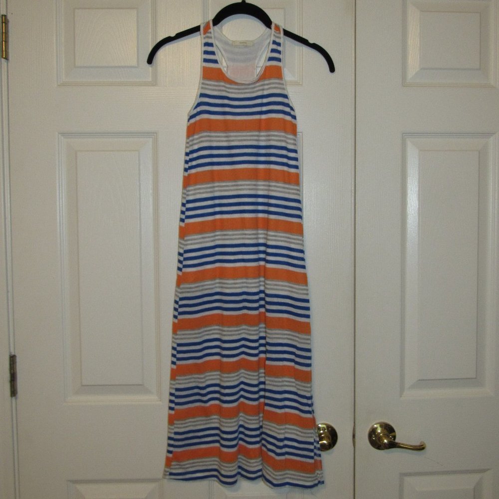 Soprano Racer Back Sleeveless Knit Sundress Mid-Calf XS